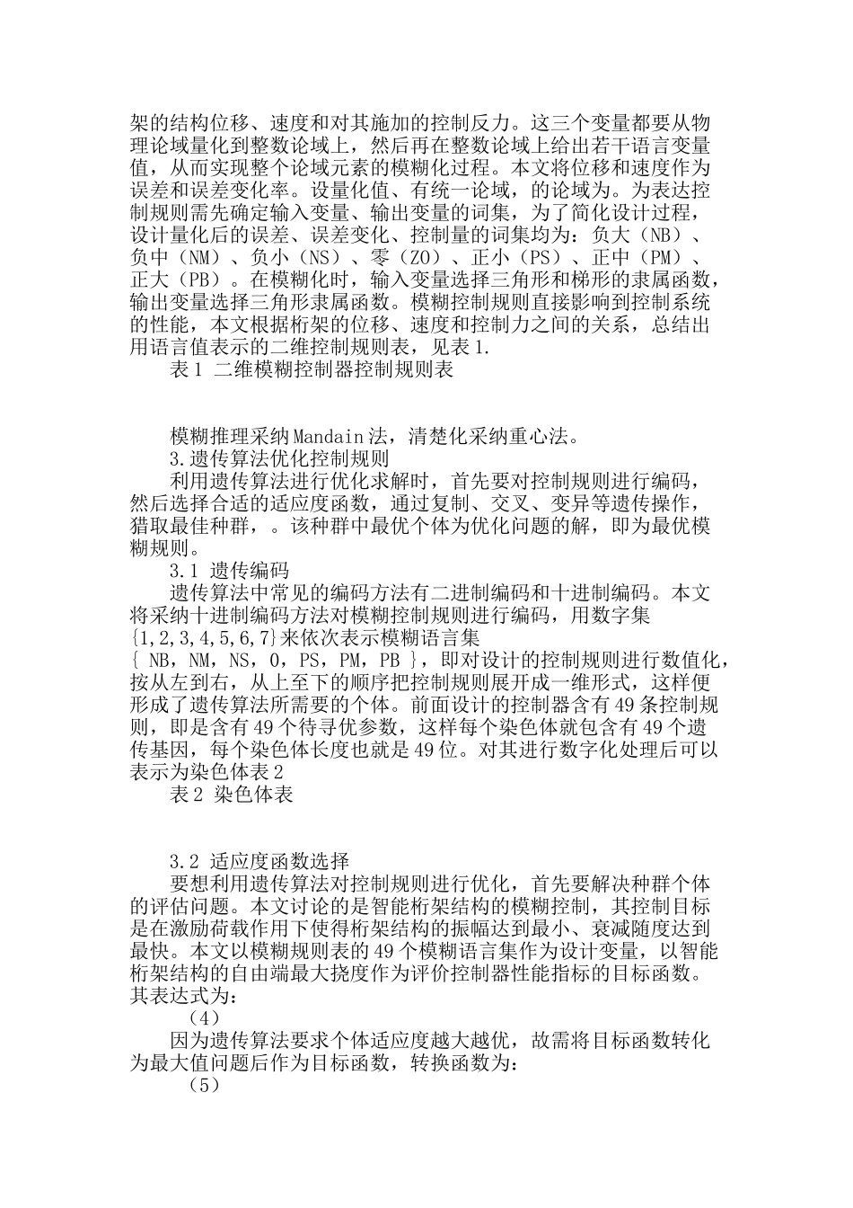 基于ga的智能桁架结构振动的模糊控制_第2页