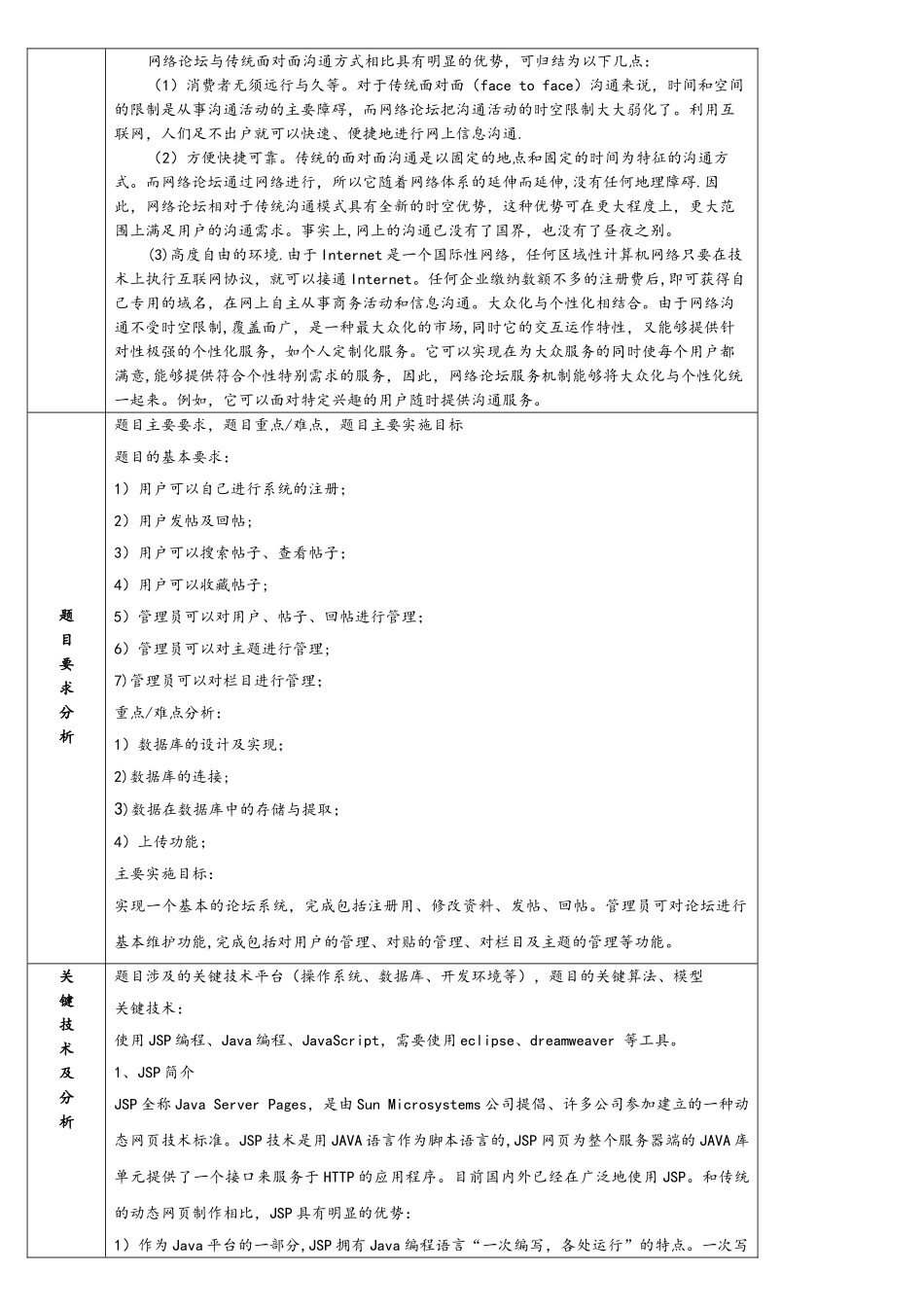 基于JSP的论坛系统-开题报告_第2页
