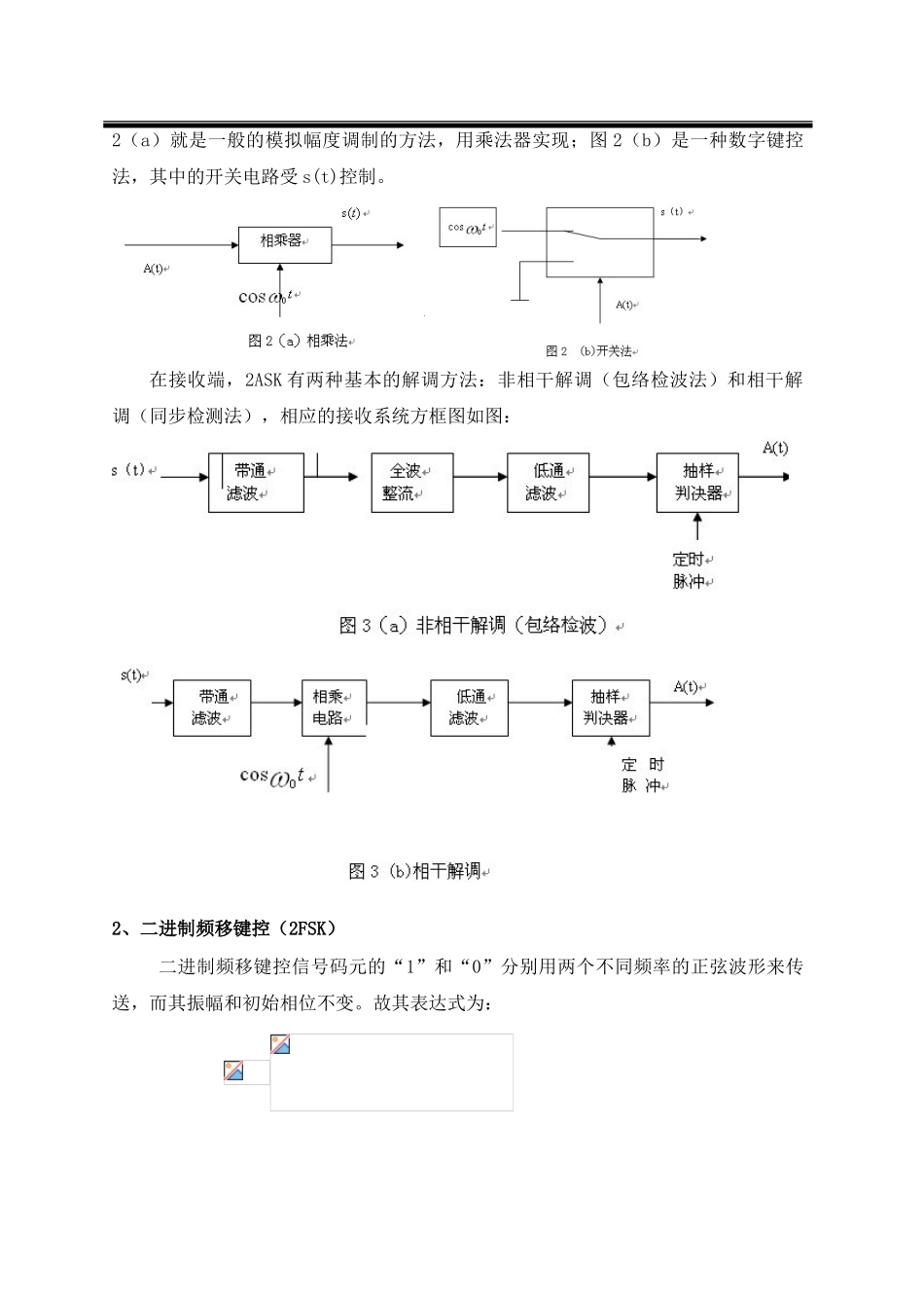 基于MATLAB的2ASK和2FSK调制仿真_第2页