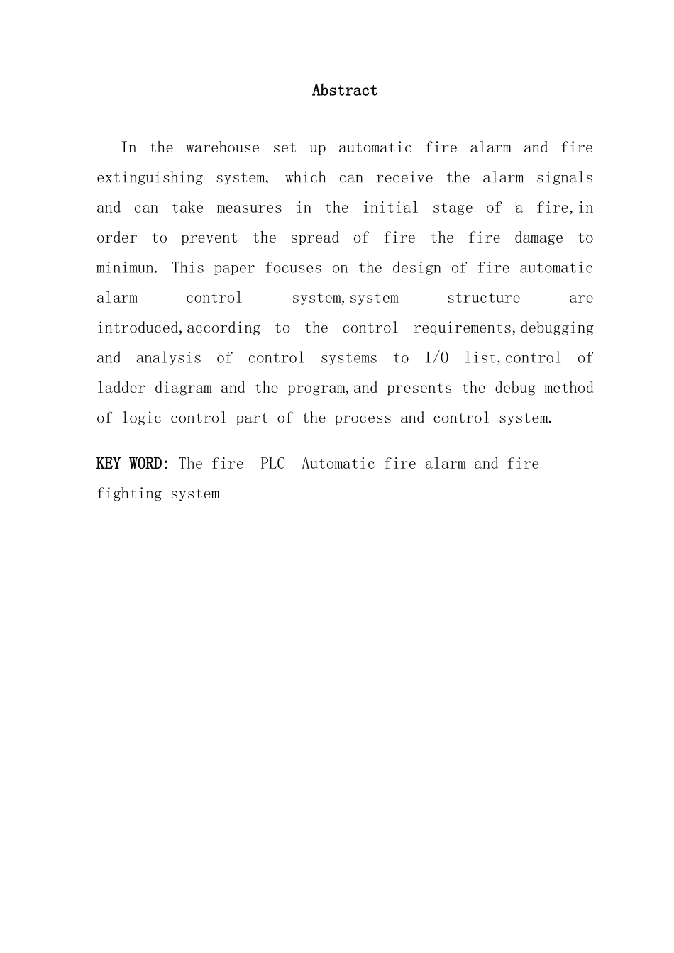 基于PLC火灾自动报警系统设计样本_第2页