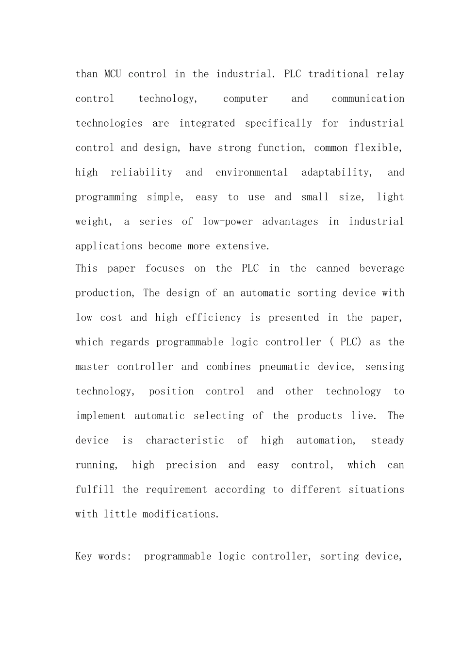基于PLC的自动控制分拣系统的设计完整版样本_第3页