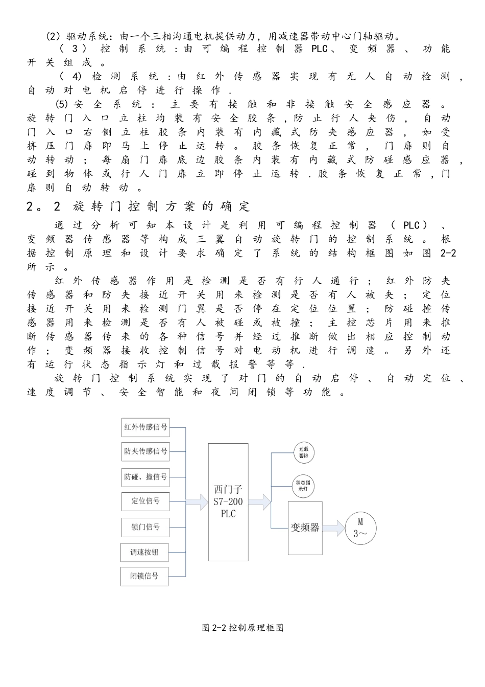 基于PLC的自动旋转门控制系统胡设计_第3页