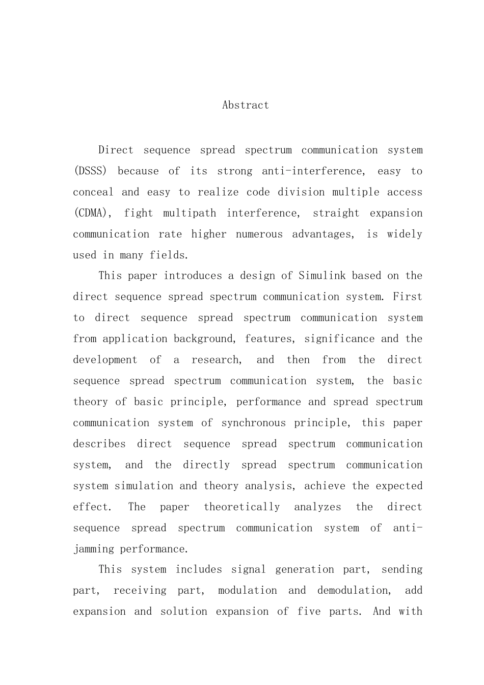 基于SIMULINK直接扩频序列通信系统的设计样本_第3页