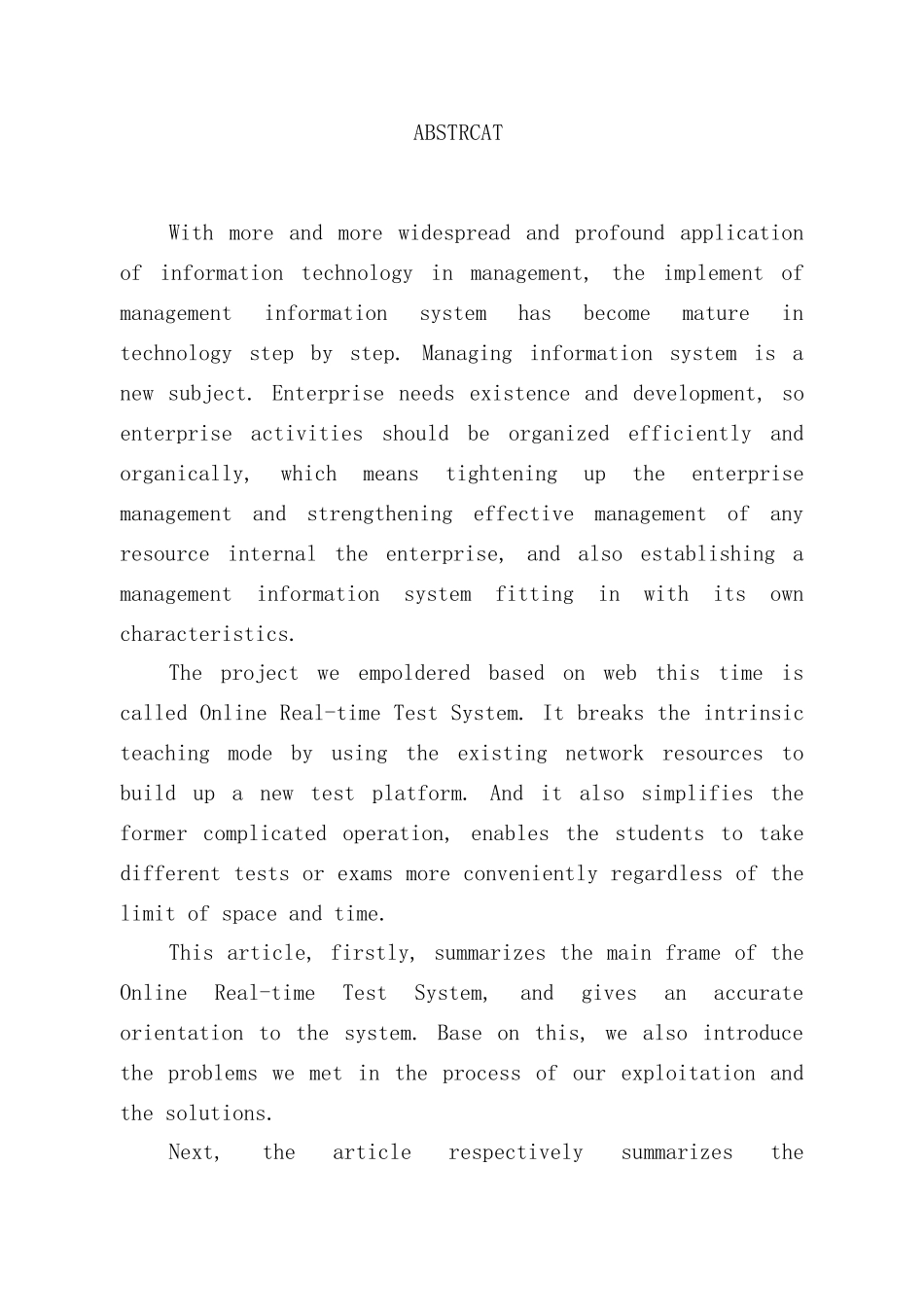 基于web的网上考试系统的设计与实现毕业论文样本_第3页