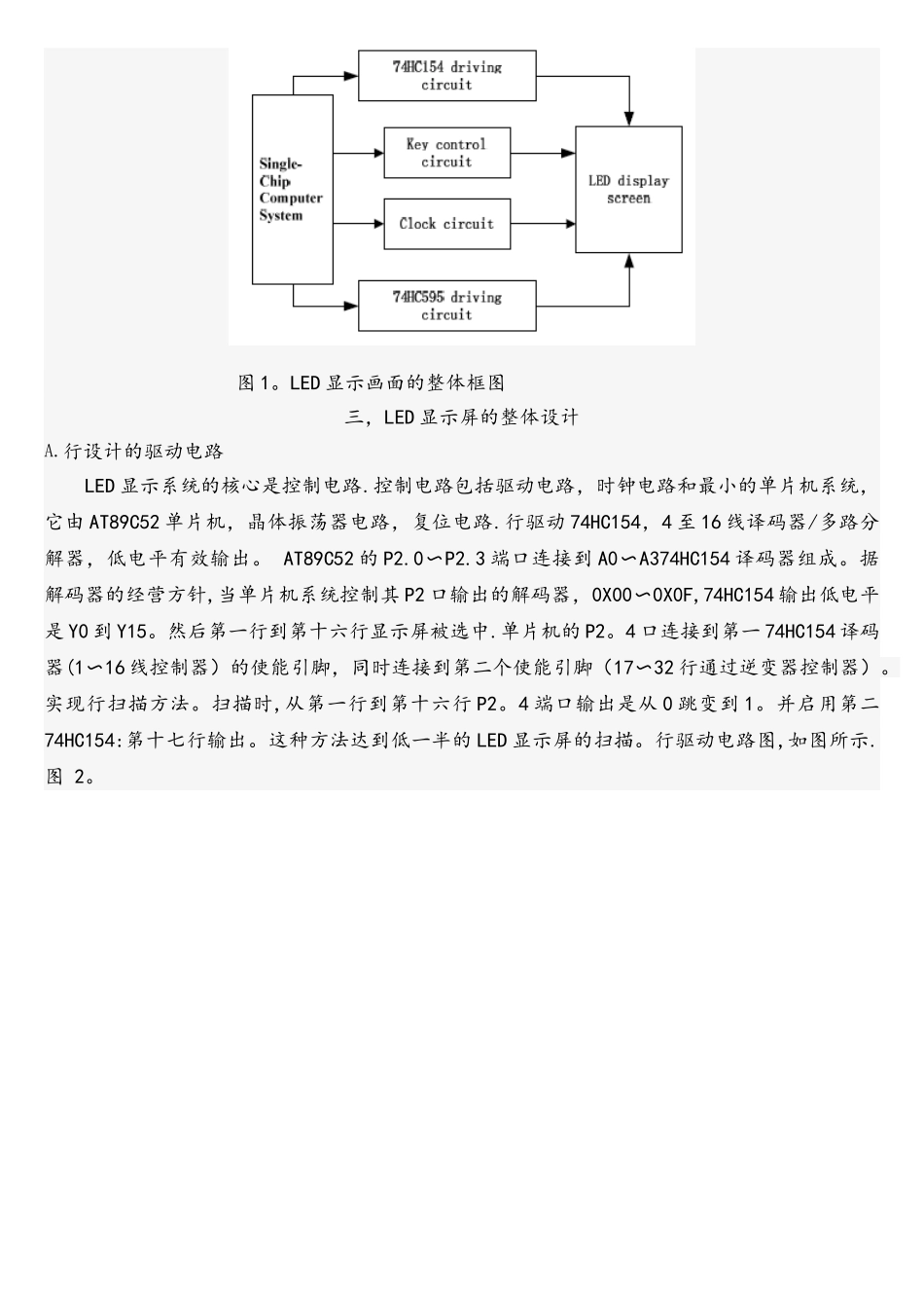 基于单片机LED显示屏的设计与Proteus仿真_第2页