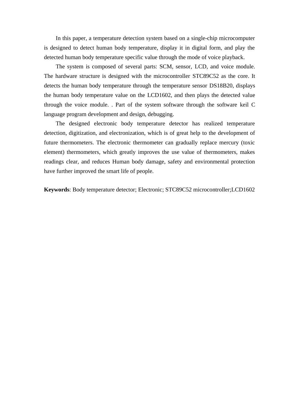 基于单片机体温检测仪系统的设计与实现_第2页