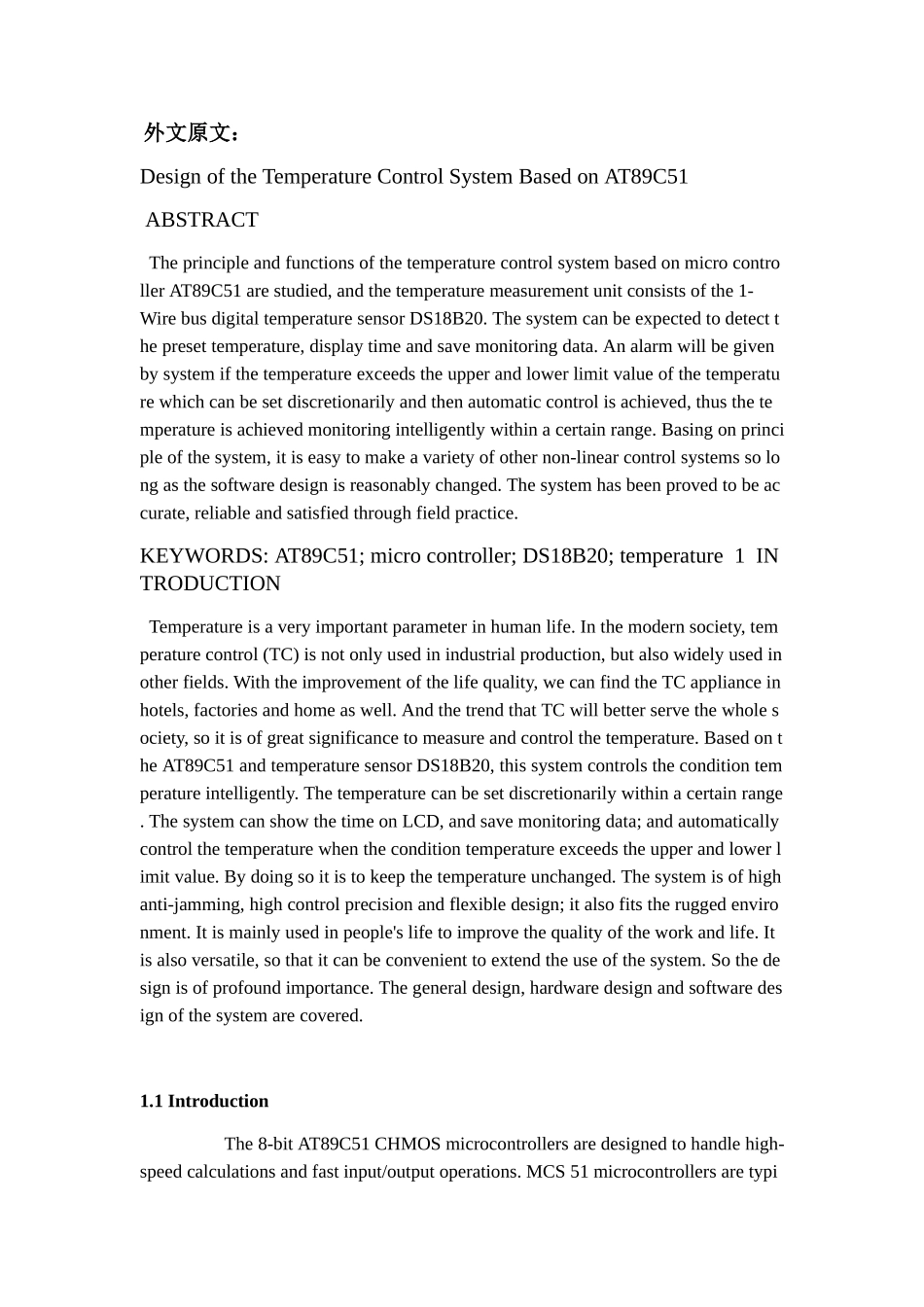 基于单片机的温度控制系统外文翻译_第1页