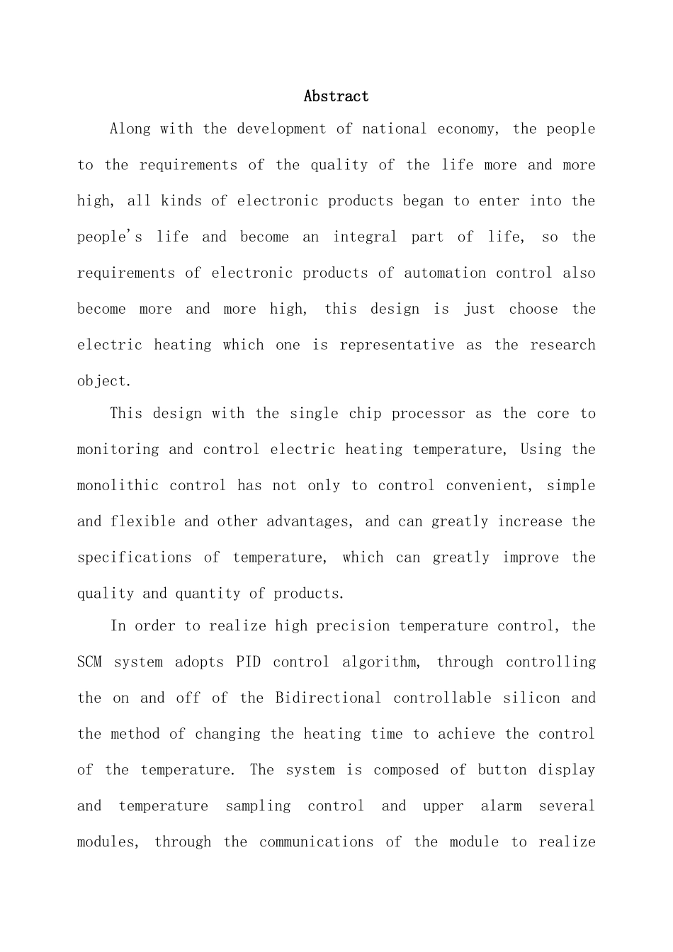 基于单片机的电加热炉温度控制系统的设计样本_第3页