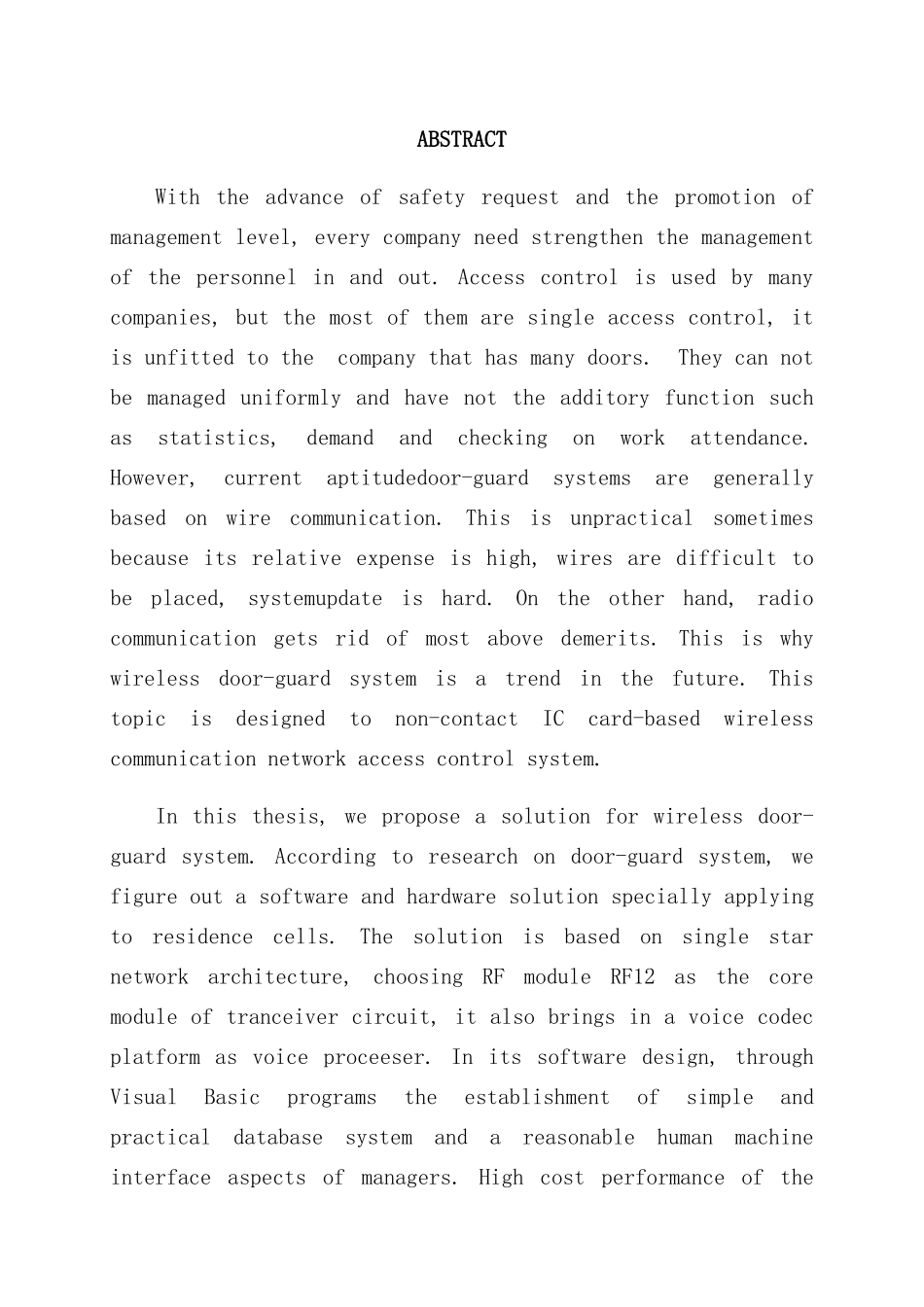 基于单片机的门禁系统设计完整版样本_第3页