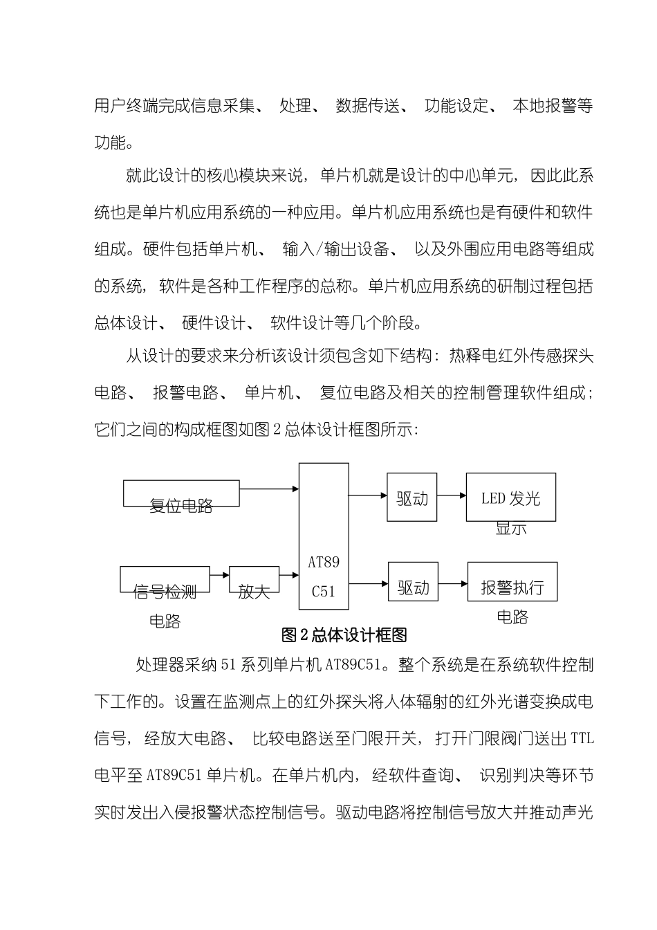 基于单片机的防盗报警器课程设计新版改良样本_第3页