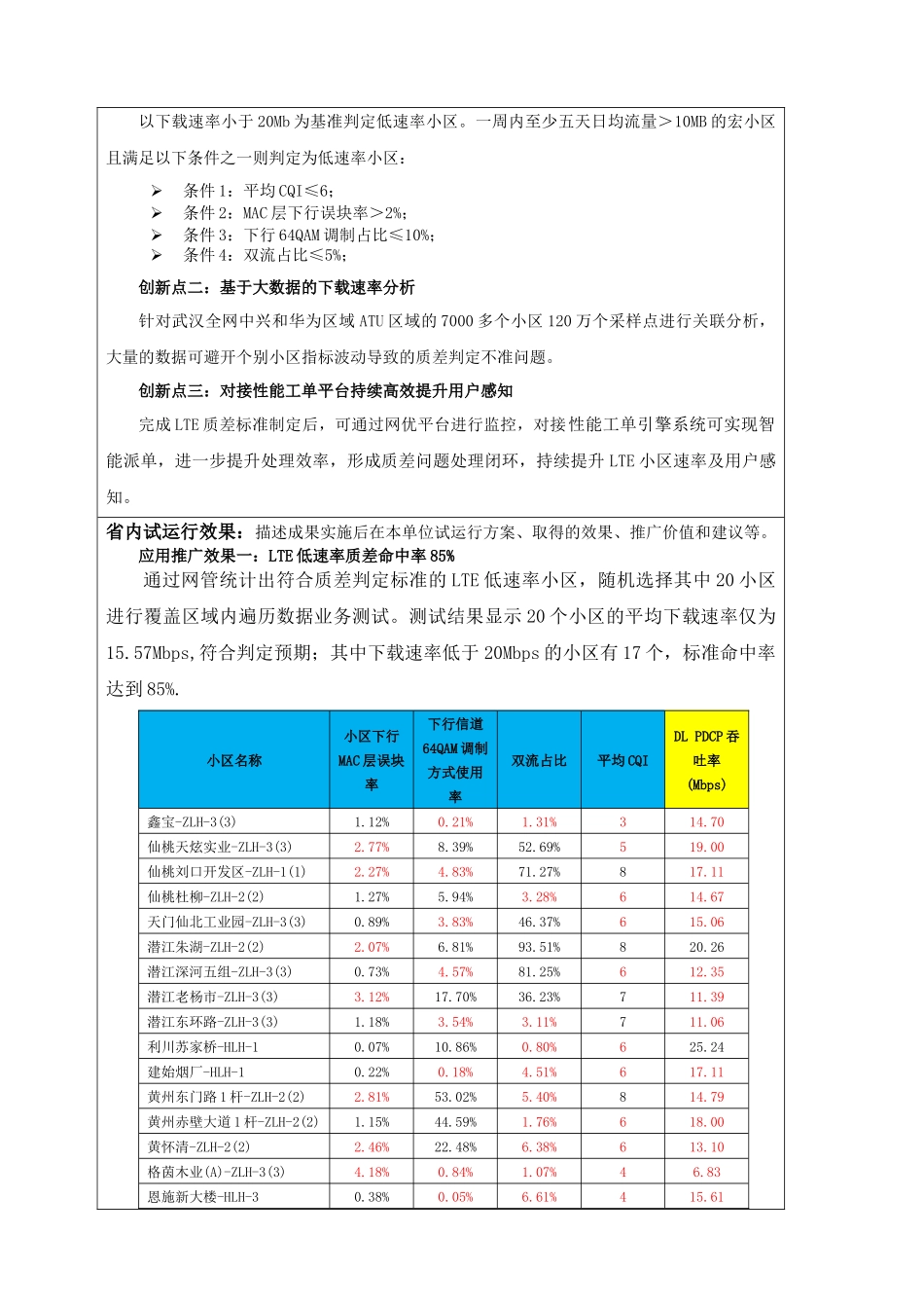 基于大数据挖掘的LTE低速率劣化小区快速侦探方法_第2页