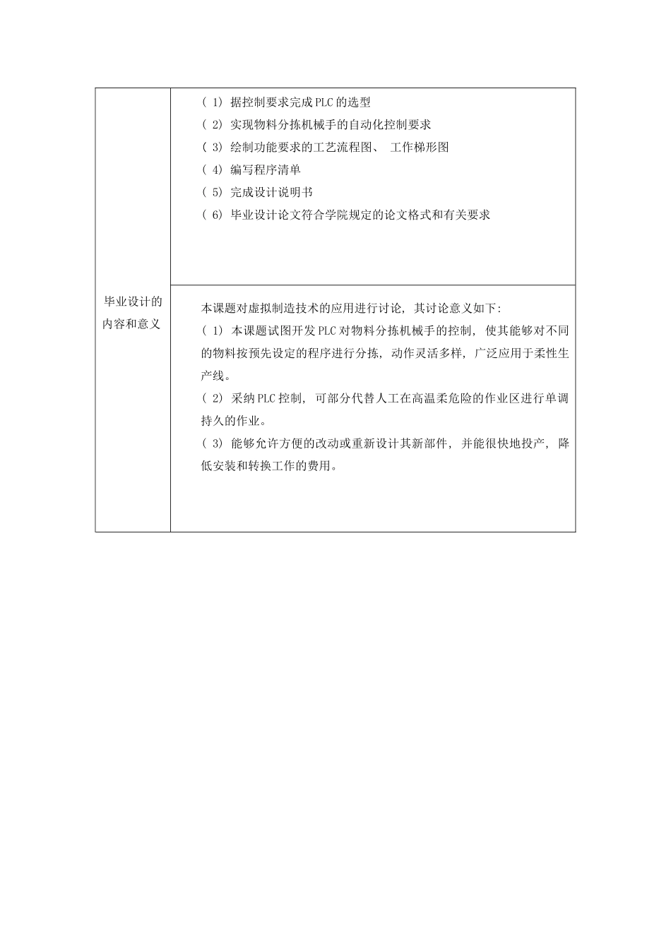 基于物料分拣机械手的自动化控制系统的设计开题报告样本_第2页
