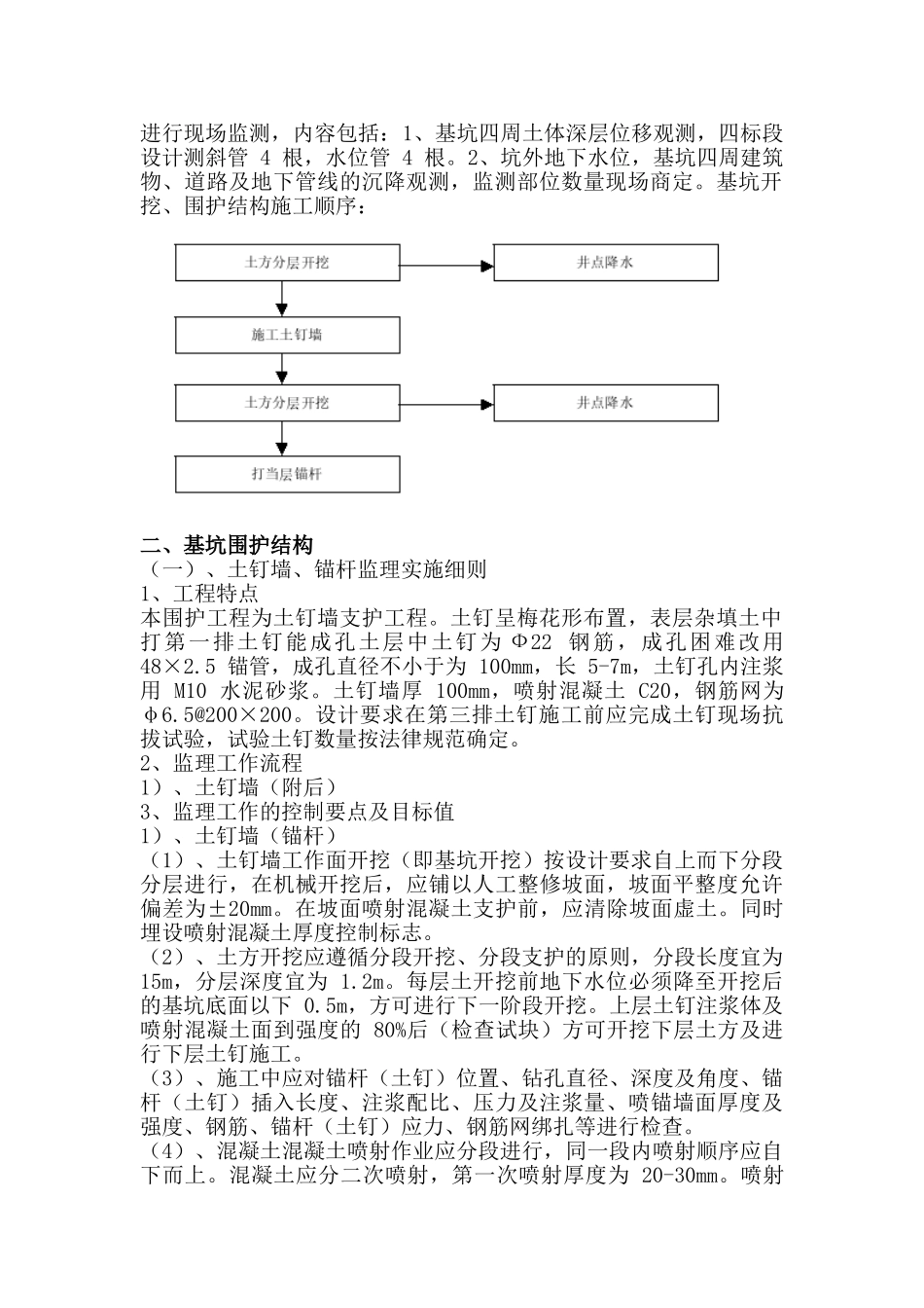 基坑开挖基坑围护监理实施细则_第2页
