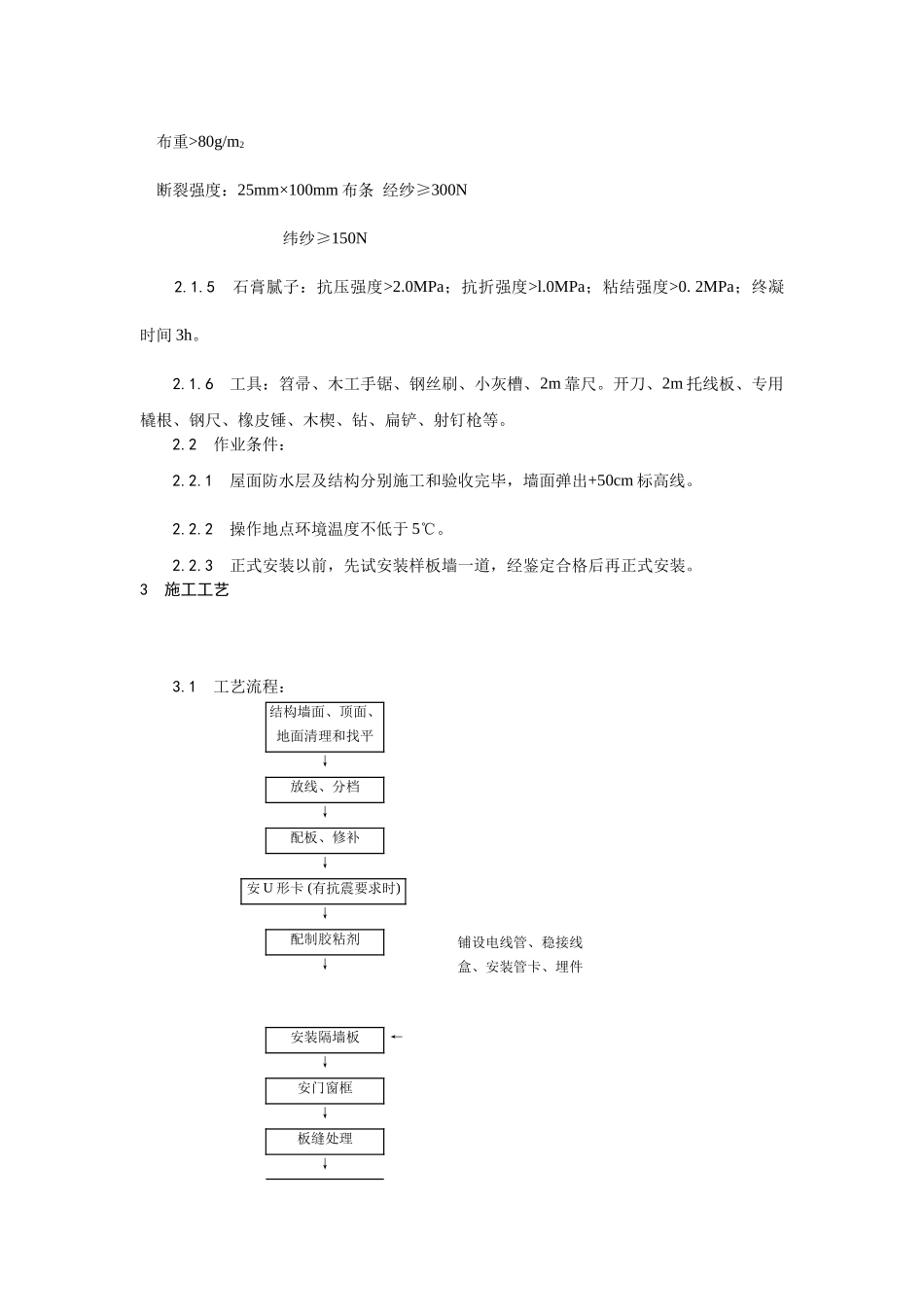 增强石膏空心条板隔墙施工工艺_第2页