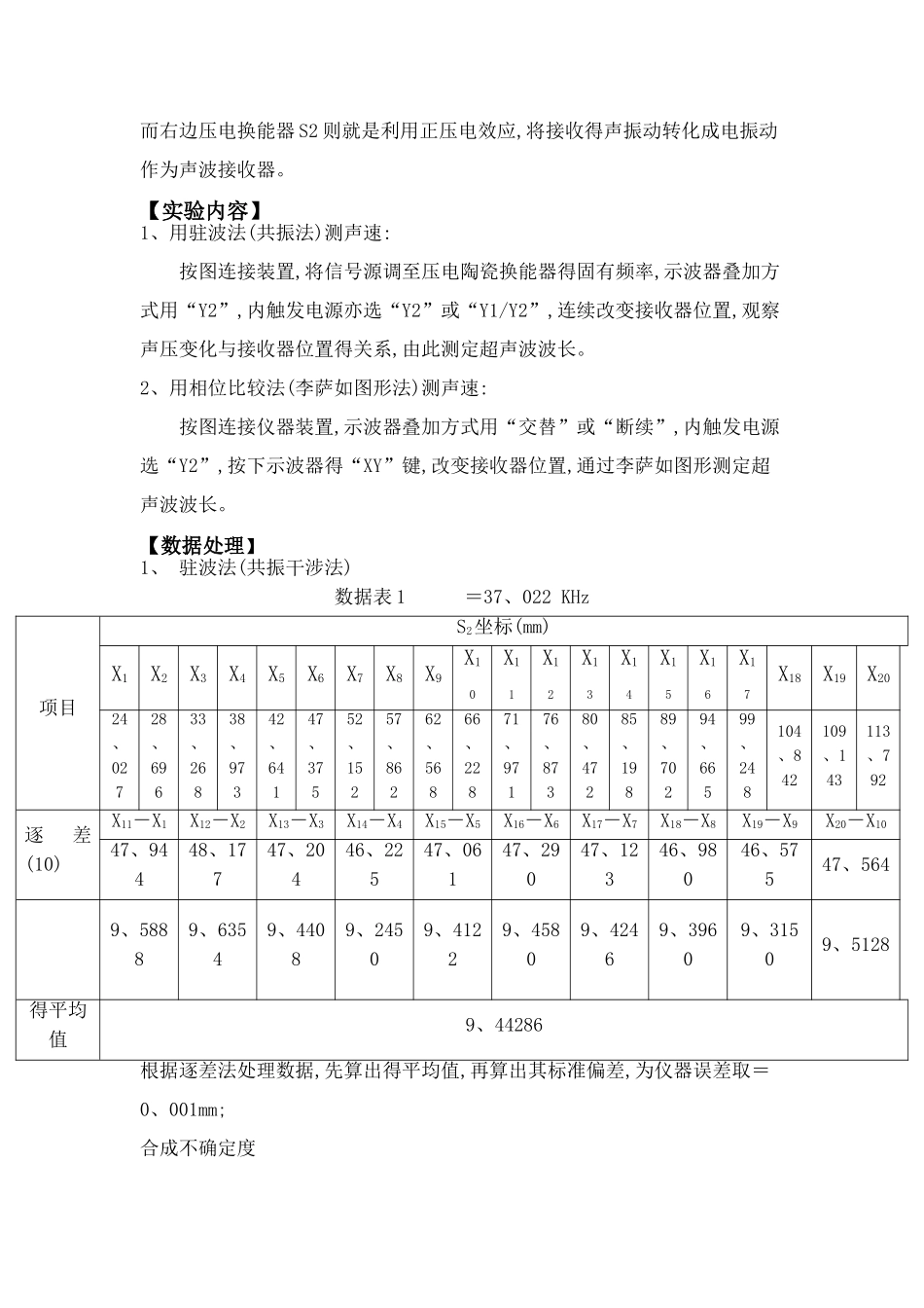 声速测量实验报告材料_第3页