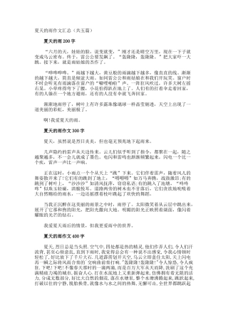 夏天的雨作文共