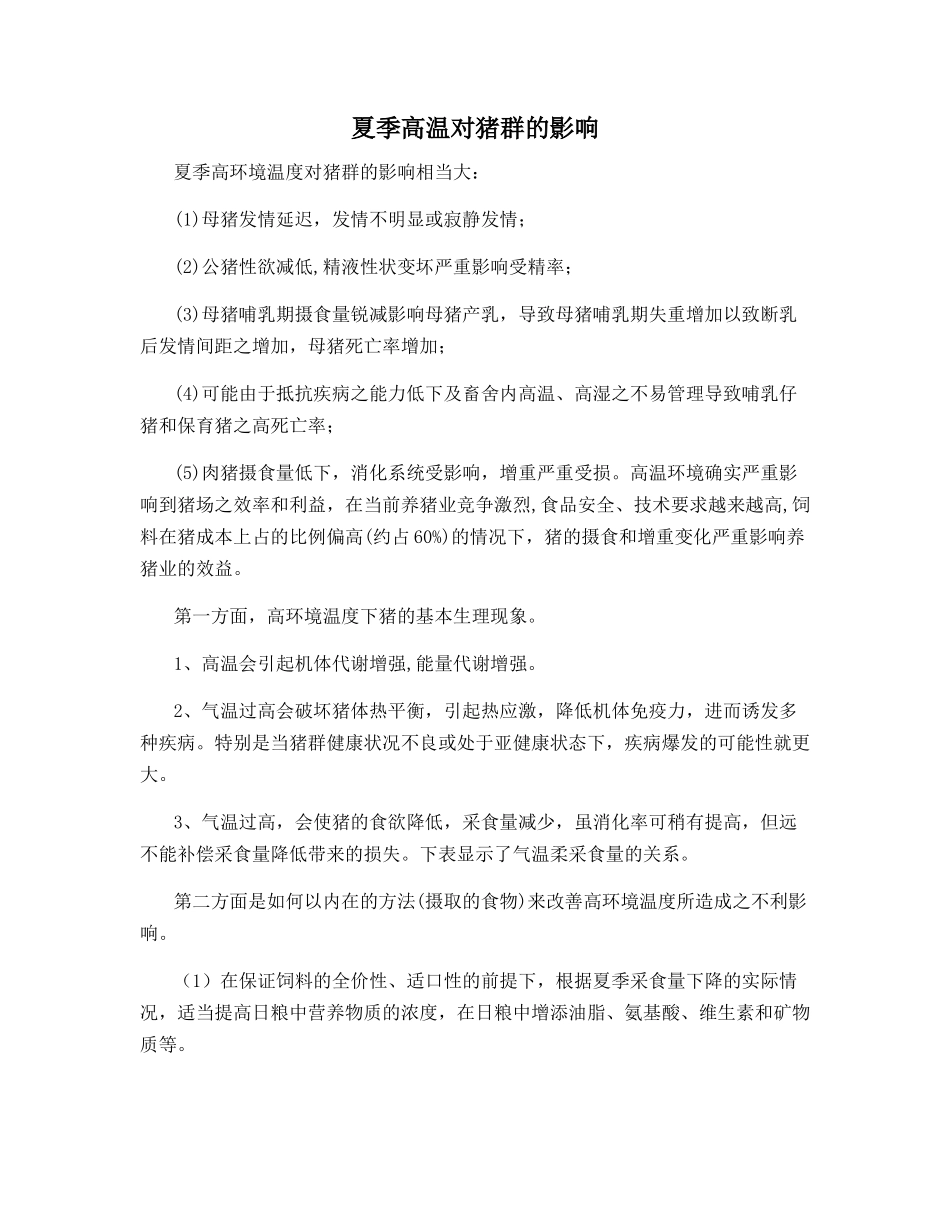 夏季高温对猪群的影响_第1页