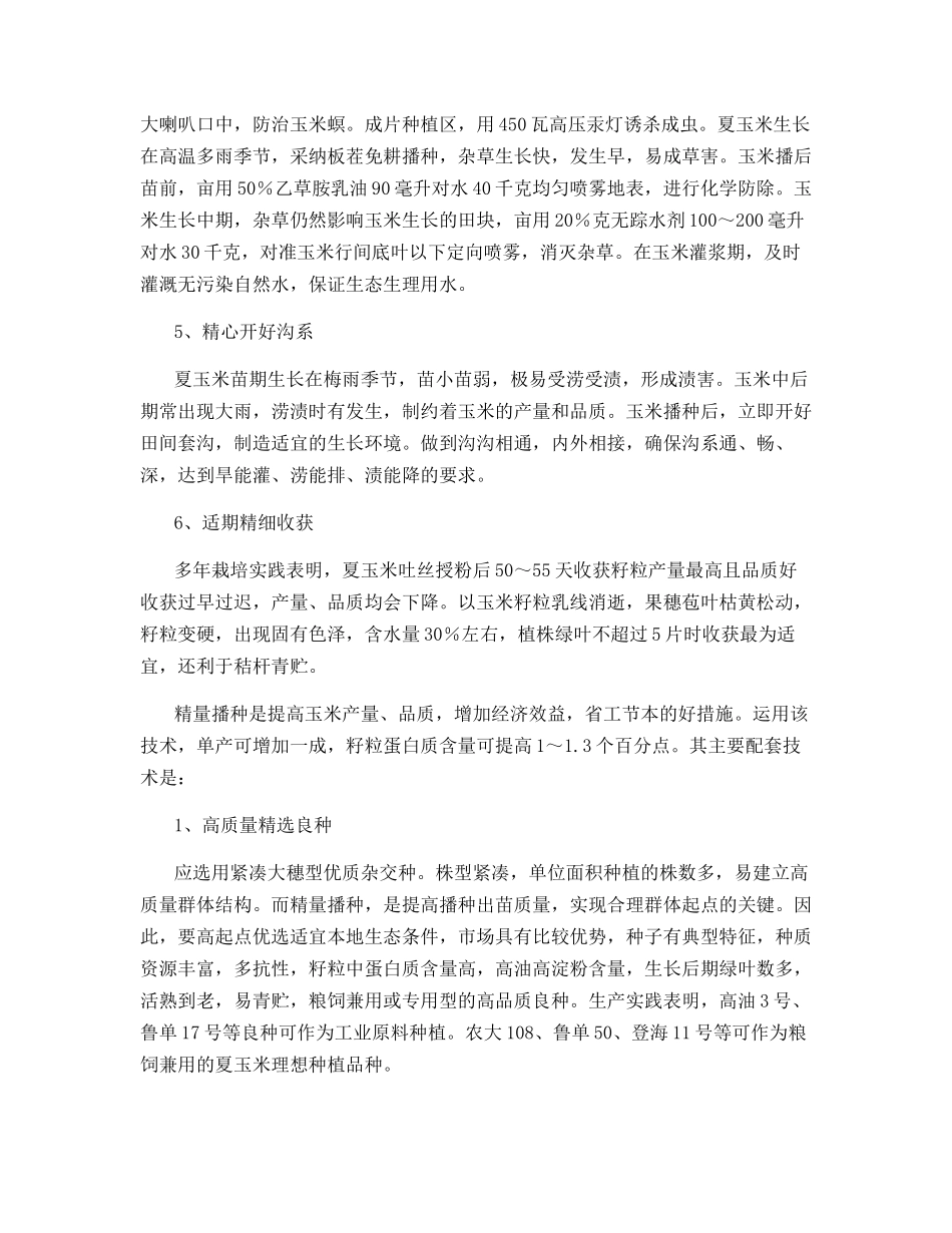 夏玉米精量播种栽培技术_第3页