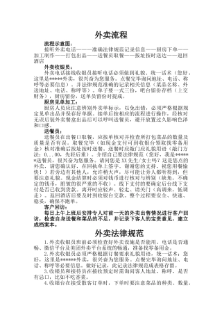 外卖流程及规范