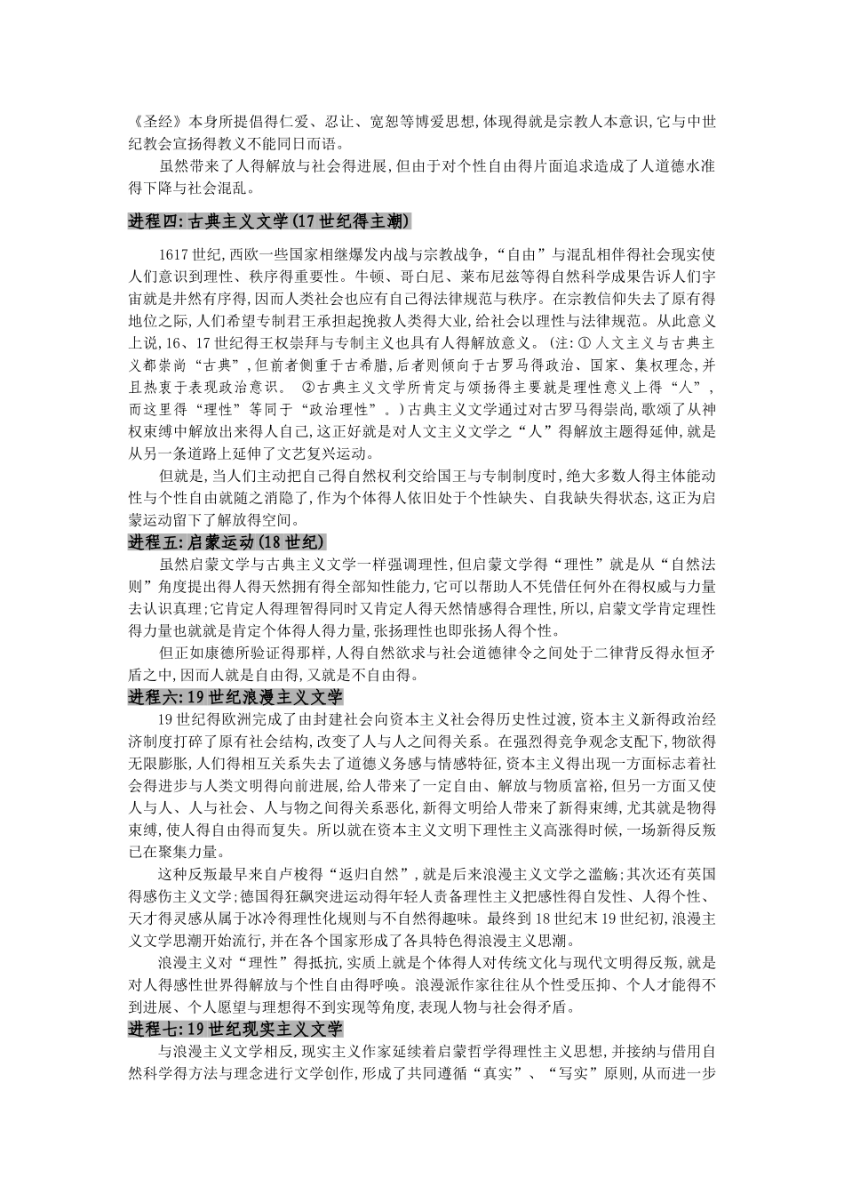 外国文学史复习资料整理_第2页