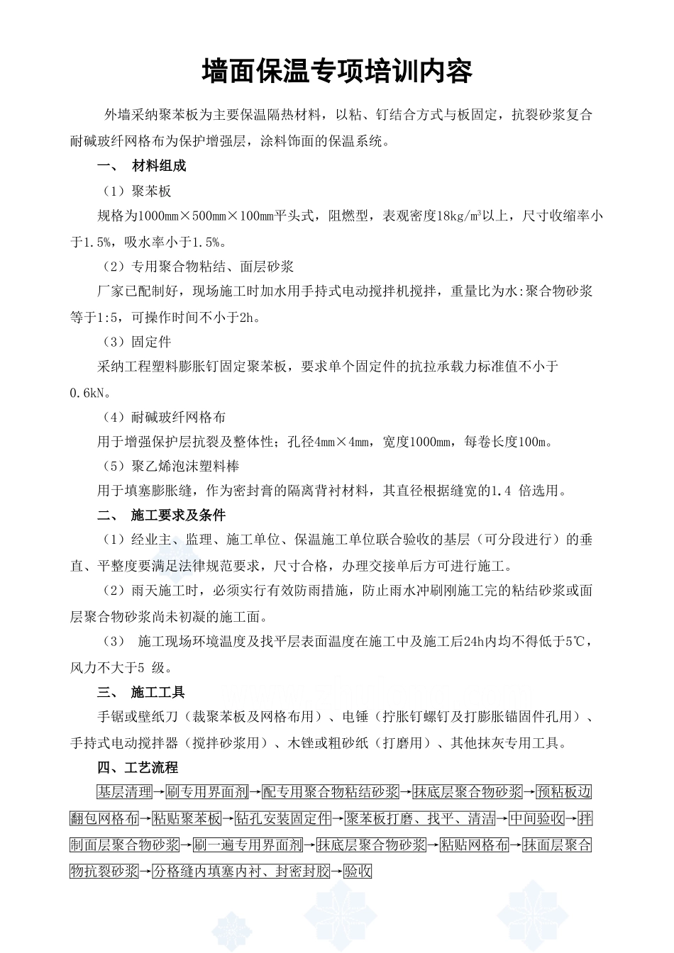 外墙保温施工保温板粘贴-质量控制-技术交底-内部培训_第1页