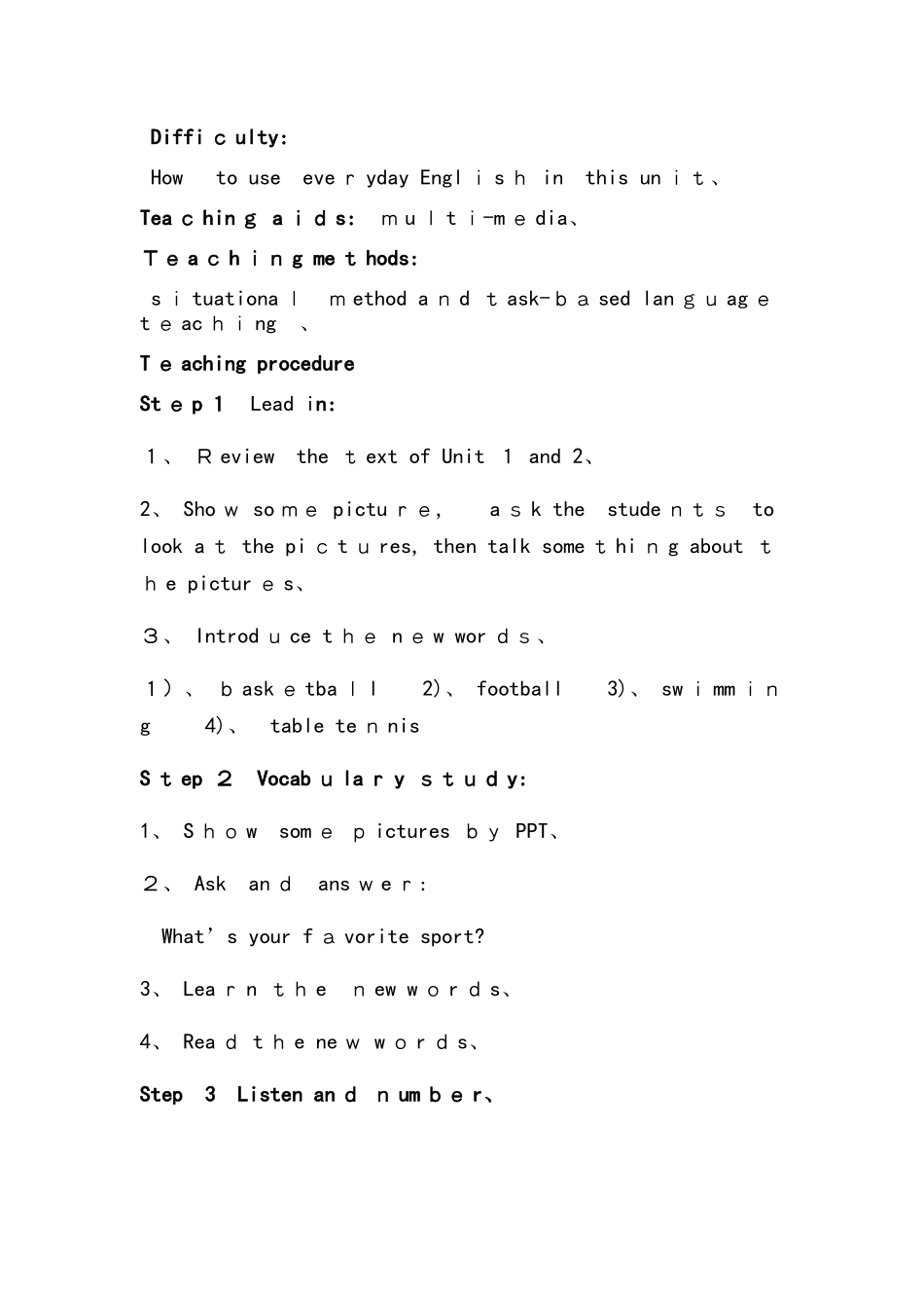 外研版七上英语预备级Starter  Module4 Unit3公开课电子教案_第2页
