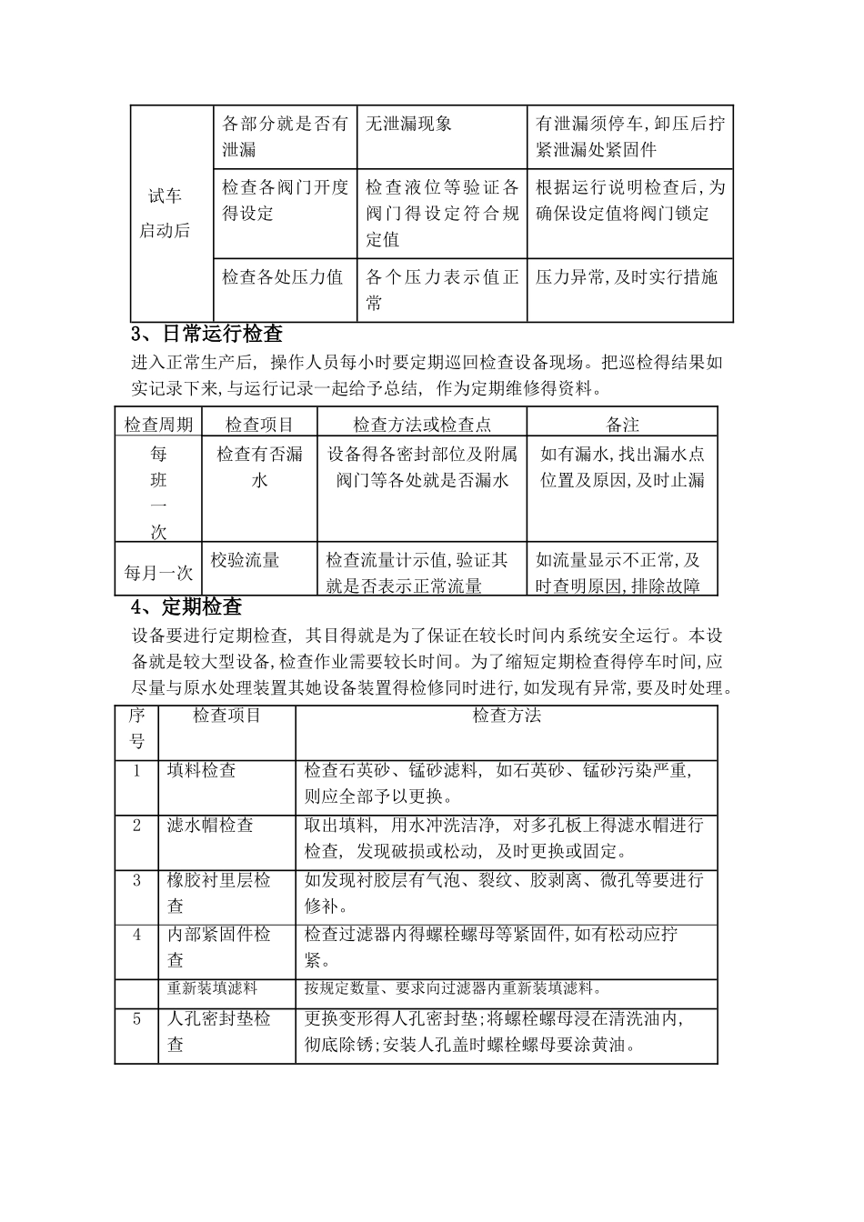 多介质过滤器、超滤、保安过滤器、反渗透日常运行检查和维护保养_第2页