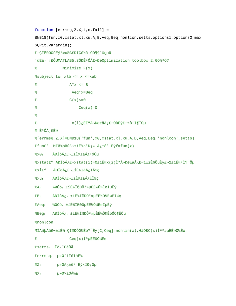 多目标非线性规划程序Matlab样本_第1页