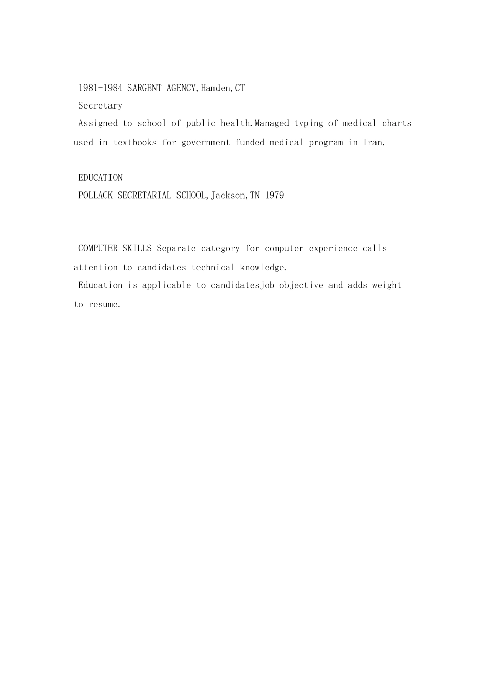 大公司高级秘书Secretary英文简历_第2页