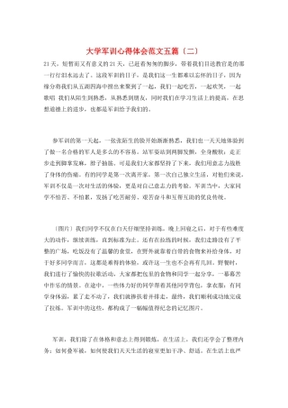 大学军训心得体会范文五篇(二)