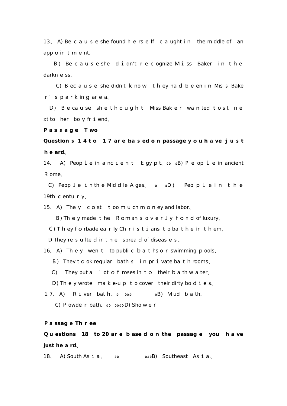 大学新生入学英语分级考试_第3页