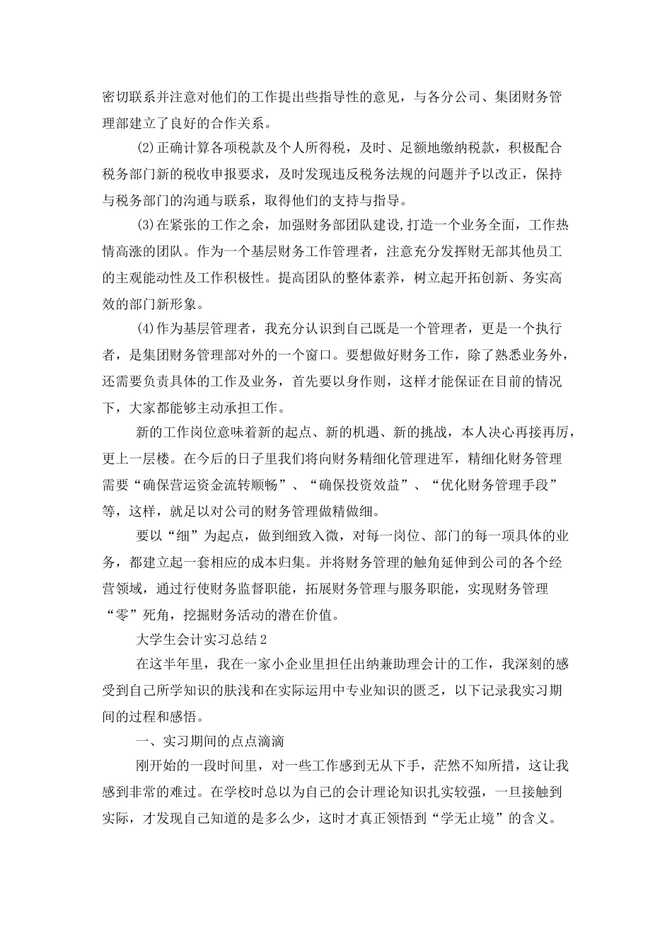 大学生会计实习总结2025范文优秀5篇_第2页