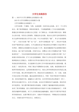 大学生实践报告