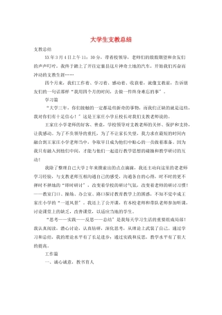 大学生支教总结