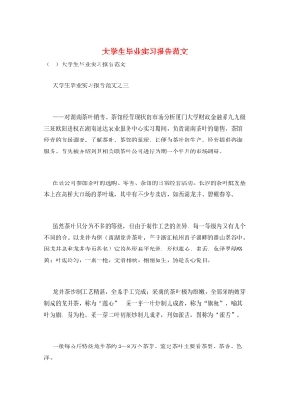 大学生毕业实习报告范文
