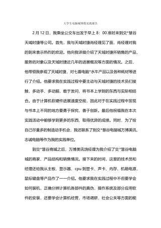 大学生电脑城寒假实践报告-3