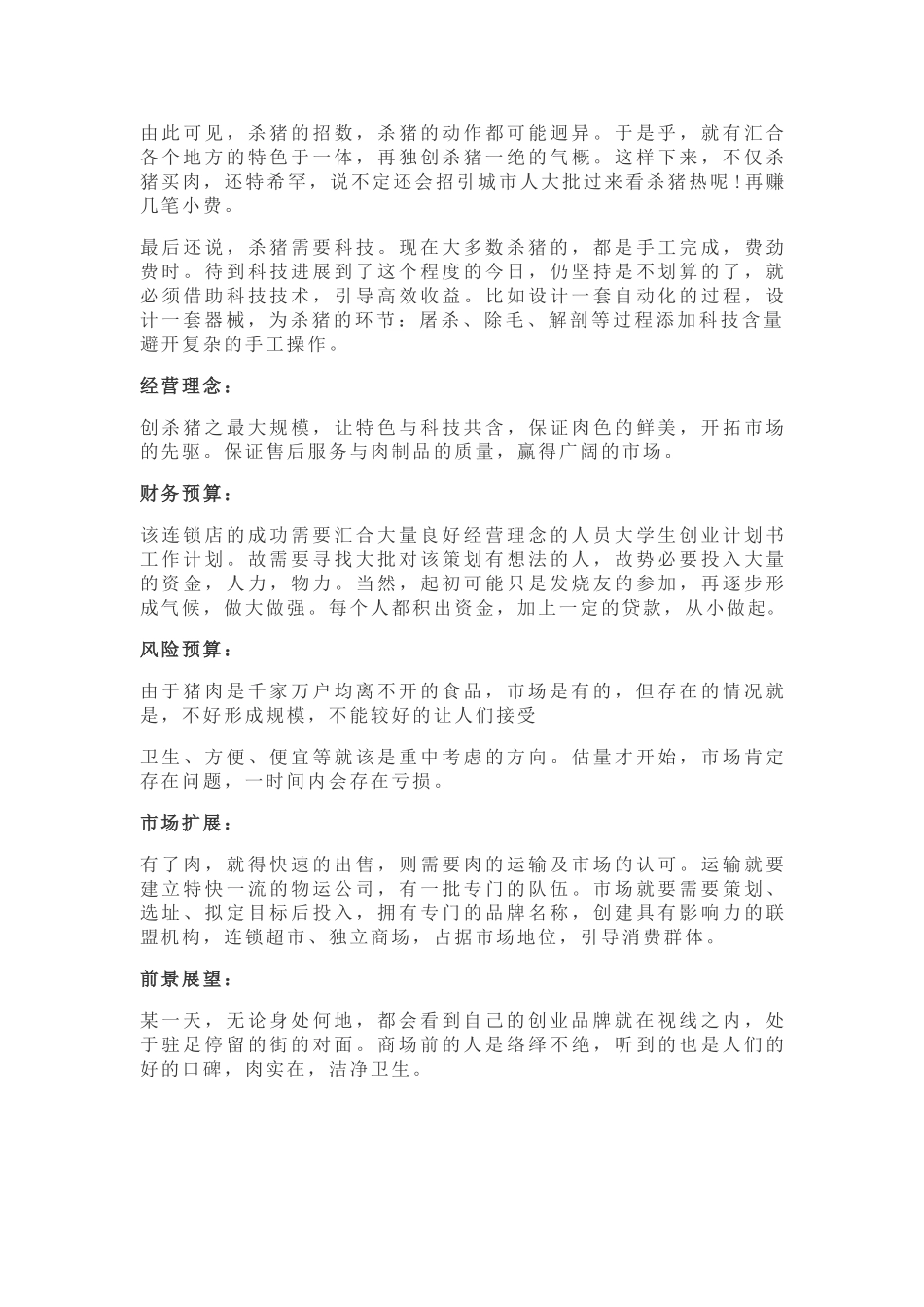 大学生的创业计划书_第2页