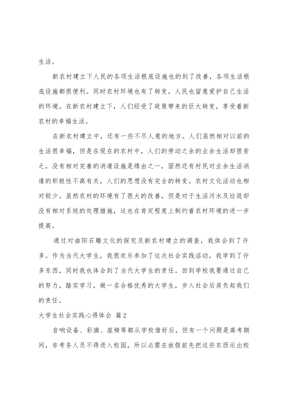 大学生社会实践心得体会范文锦集六篇_第3页