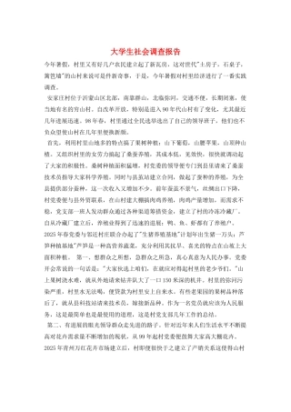 大学生社会调查报告