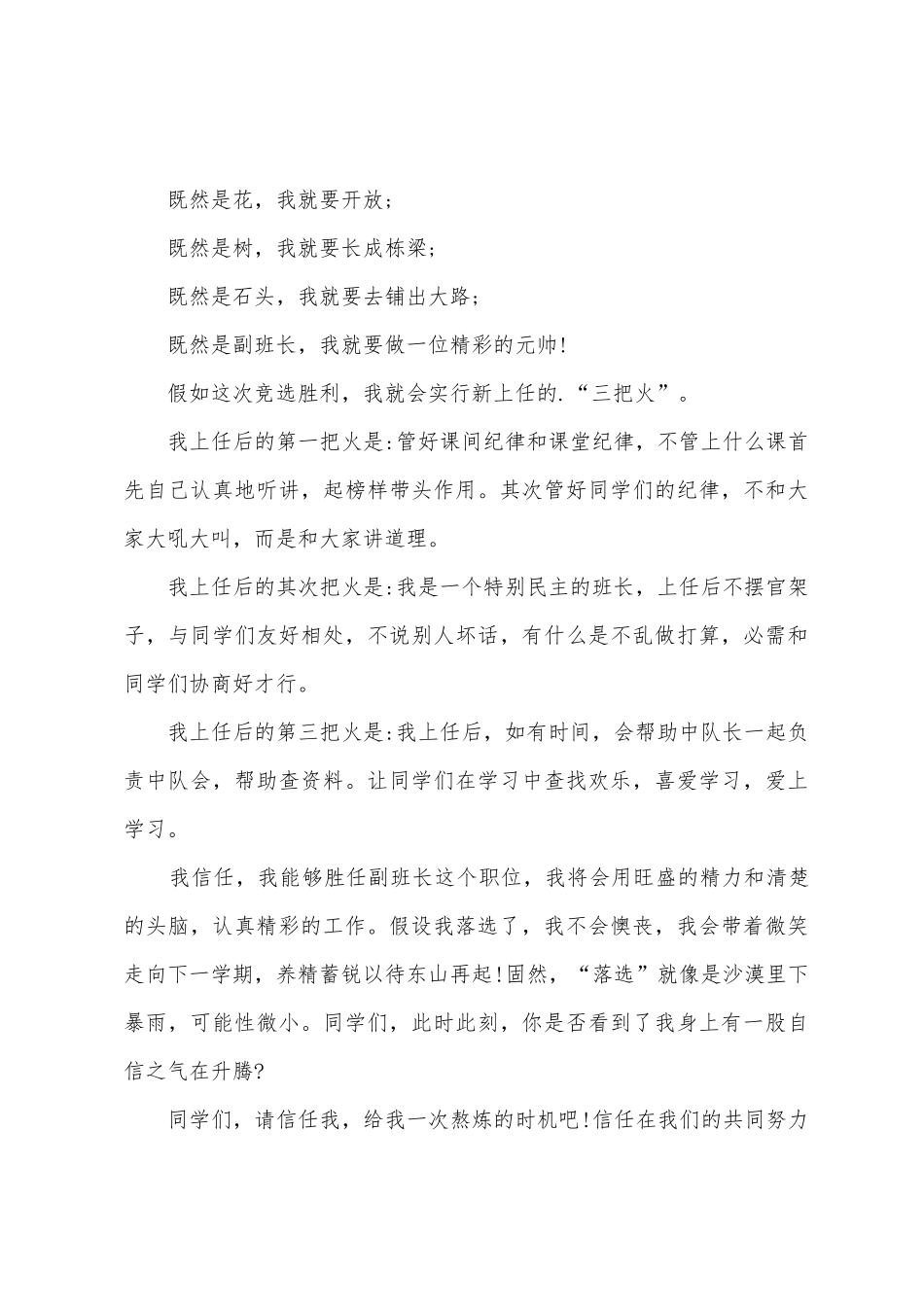 大学竞选副班长的演讲稿_第3页