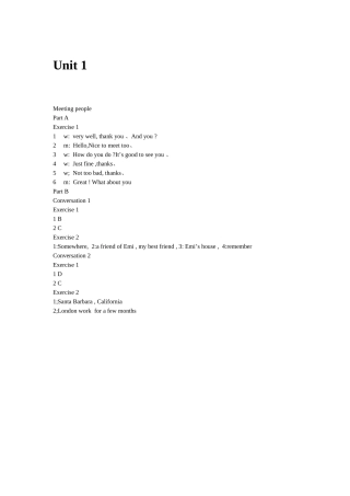 大学英语听说第三版第一册答案