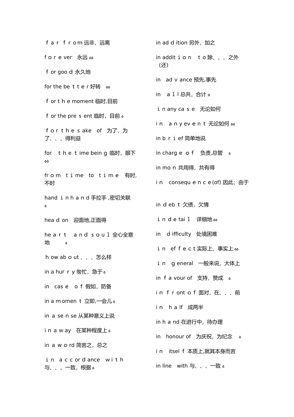 大学英语四级考试常用短语搭配汇总_第3页