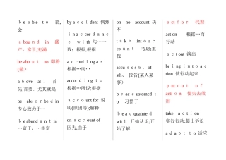 大学英语短语大全