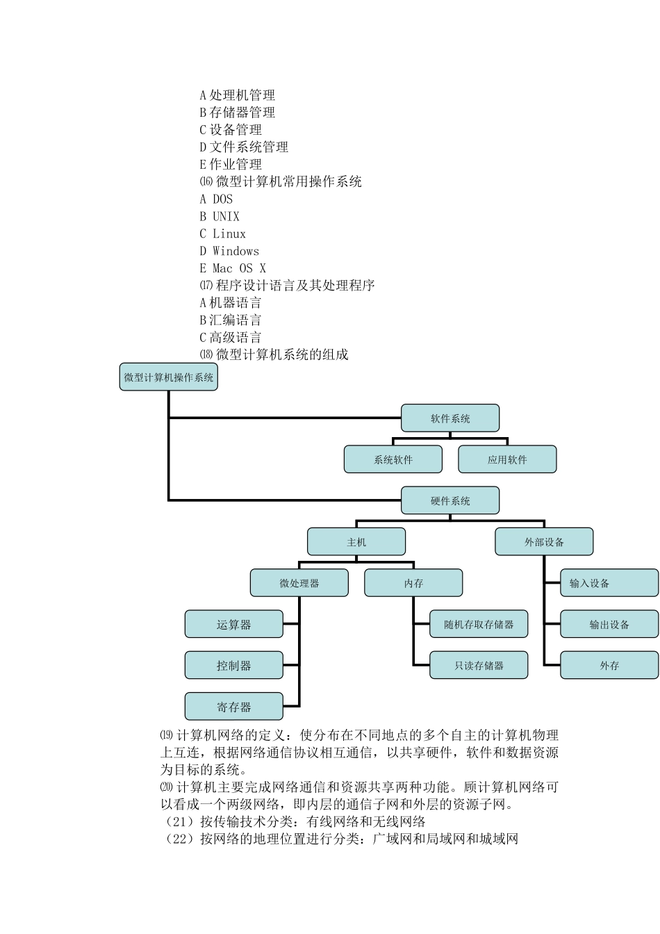 大学计算机基础期末考试知识点总结_第3页