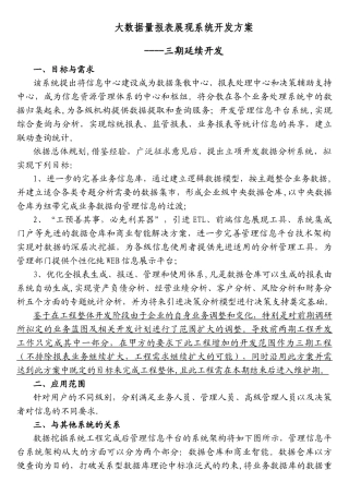 大数据量报表展现系统建设技术方案