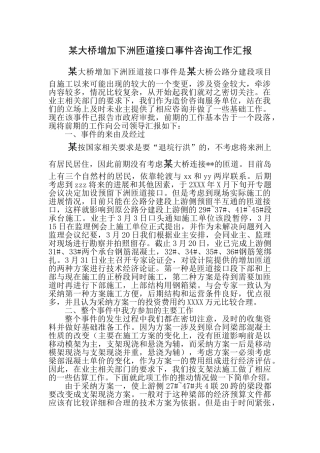 大桥增加下洲匝道接口事件咨询工作汇报