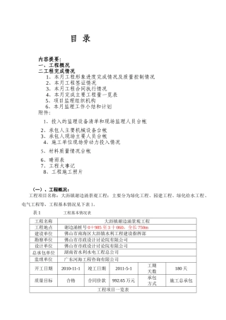 大沥镇谢边涌景观工程监理月报