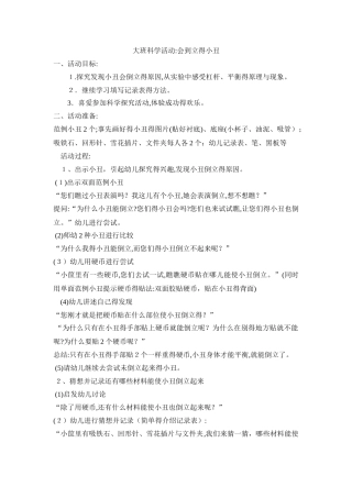 大班科学活动《倒立的小丑》