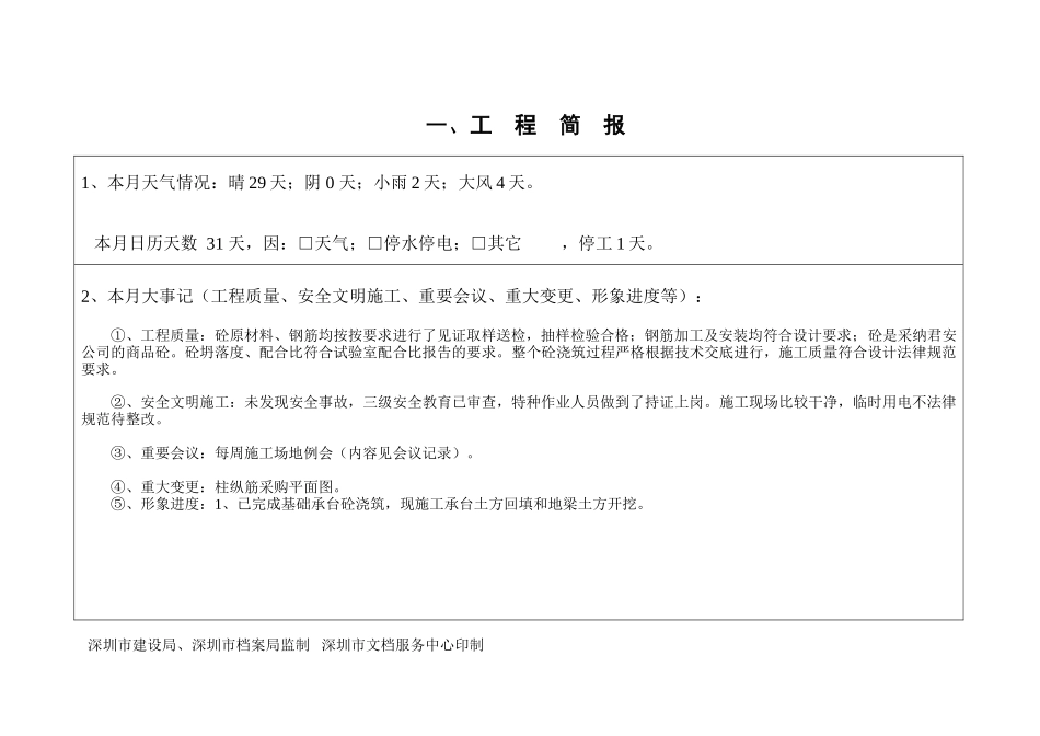 大金洲工业区北区厂房及单身宿舍楼工程建设监理月报_第2页