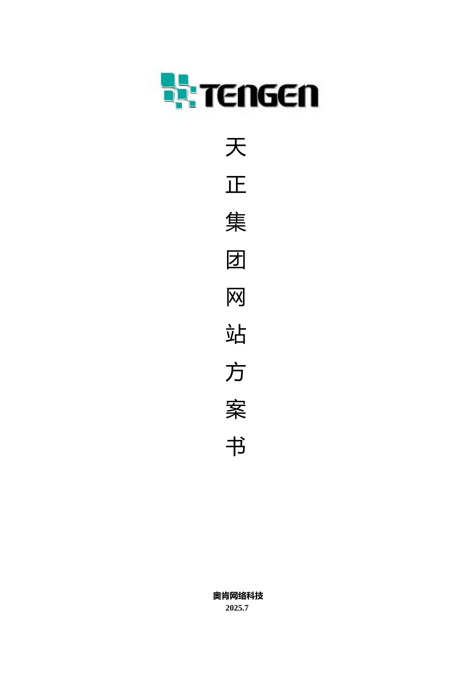 天正集团网站方案书_第1页